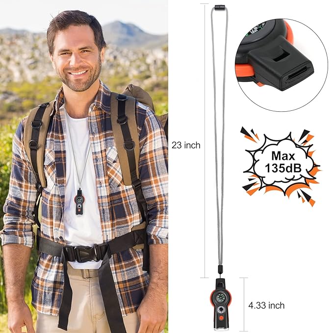 Foldable Backpack + Free 7-in-1 Survival Whistle: Ready for Any Adventure