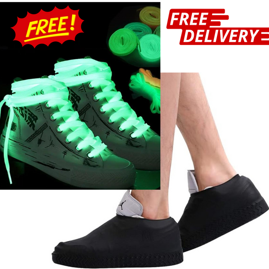 Silicone Shoe Covers + Free Glow Laces: Ultimate Footwear Combo