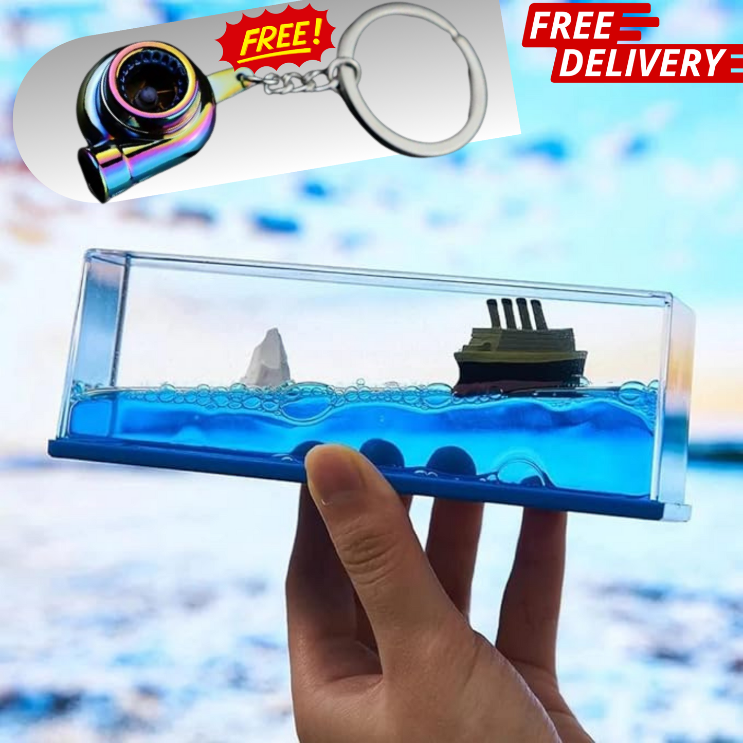 Titanic Cruise Ship + Free Turbo Keychain: Collectors' Combo