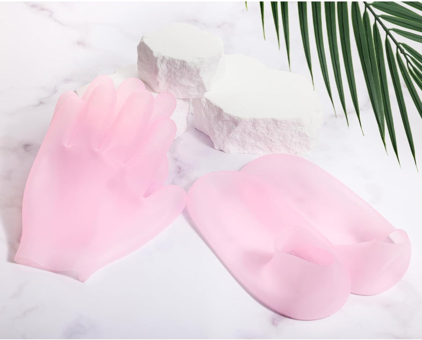 Moisturizing Socks and Gloves Silicone Gel Spa Exfoliating Socks and Gloves for Dry Cracked Skin Heel Socks Anti Slip for Foot Care Softening Calluses, Silicon Heels, Silicon Socks and Gloves Available